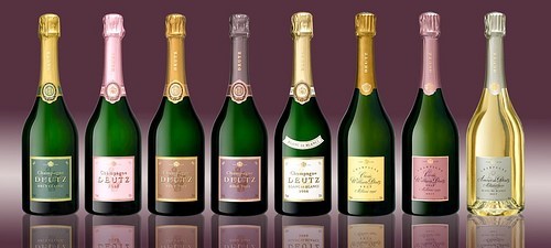 variété de bouteilles de champagne