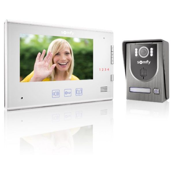 un visiophone blanc