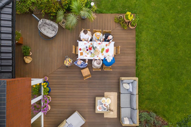 spot leds sur terrasse