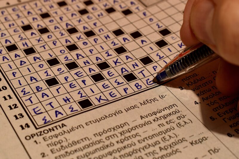 jeu de mots croisés
