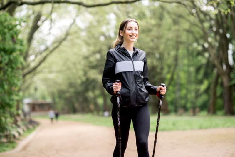 Canne De Marche Pliable Compacte, Pour Randonnée Et Promenade, Neuve