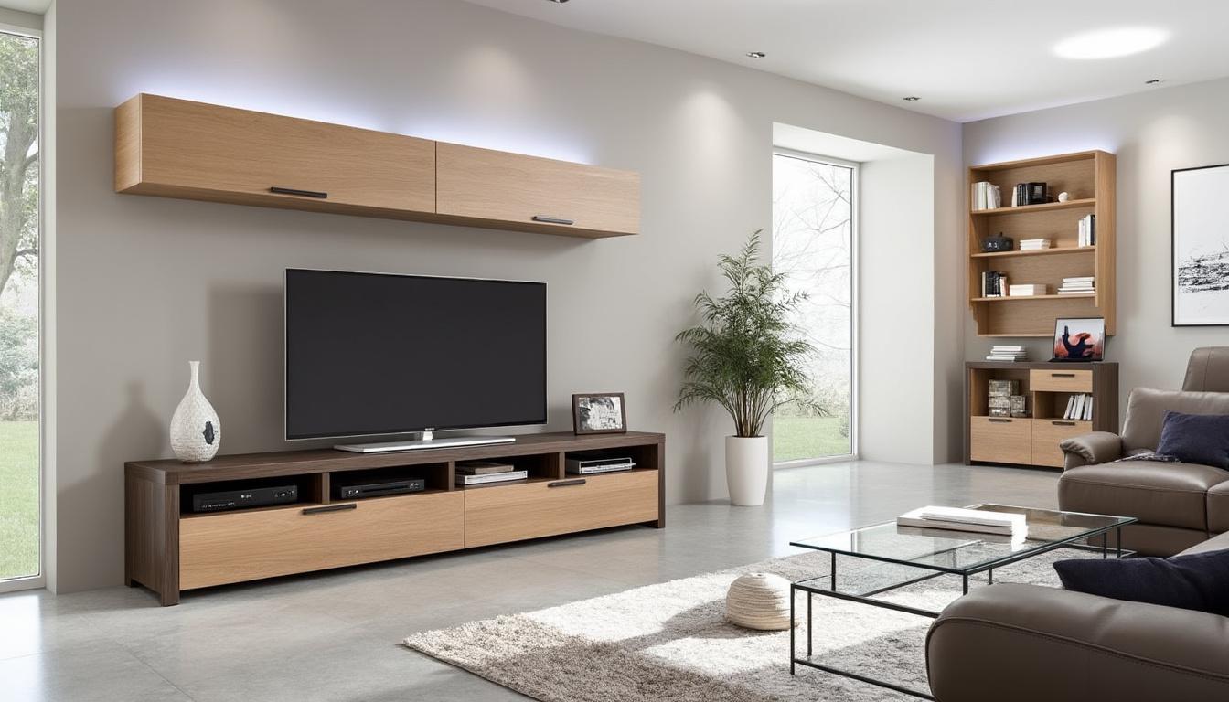 découvrez des astuces et conseils pour intégrer harmonieusement le meuble tv forum 9837patv en chêne dakota dans votre intérieur. transformez votre espace de vie avec élégance grâce à ce meuble au design moderne et chaleureux.