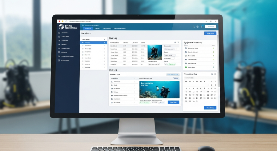 logiciel de gestion d'associations de plongée