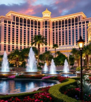 découvrez l'architecture spectaculaire du casino bellagio aux états-unis et laissez-vous séduire par ses jardins enchanteurs alliant art et nature.