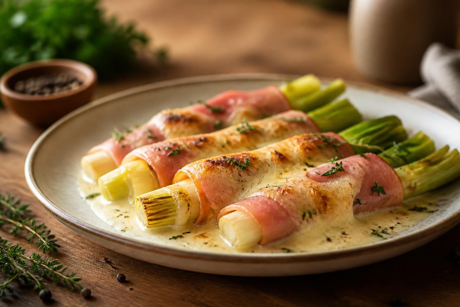 découvrez notre recette revisitée de poireaux au jambon, une délicieuse alliance de saveurs classiques et modernes pour un repas savoureux et facile à préparer.